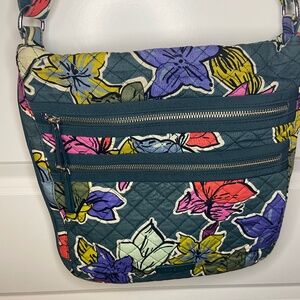 Vera Bradley Women's Iconic Triple Zip Hipster Falling Flowers One Size